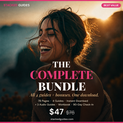The Complete Bundle - 4 guides plus audio, workbook and 90-day check-in bonuses, $47